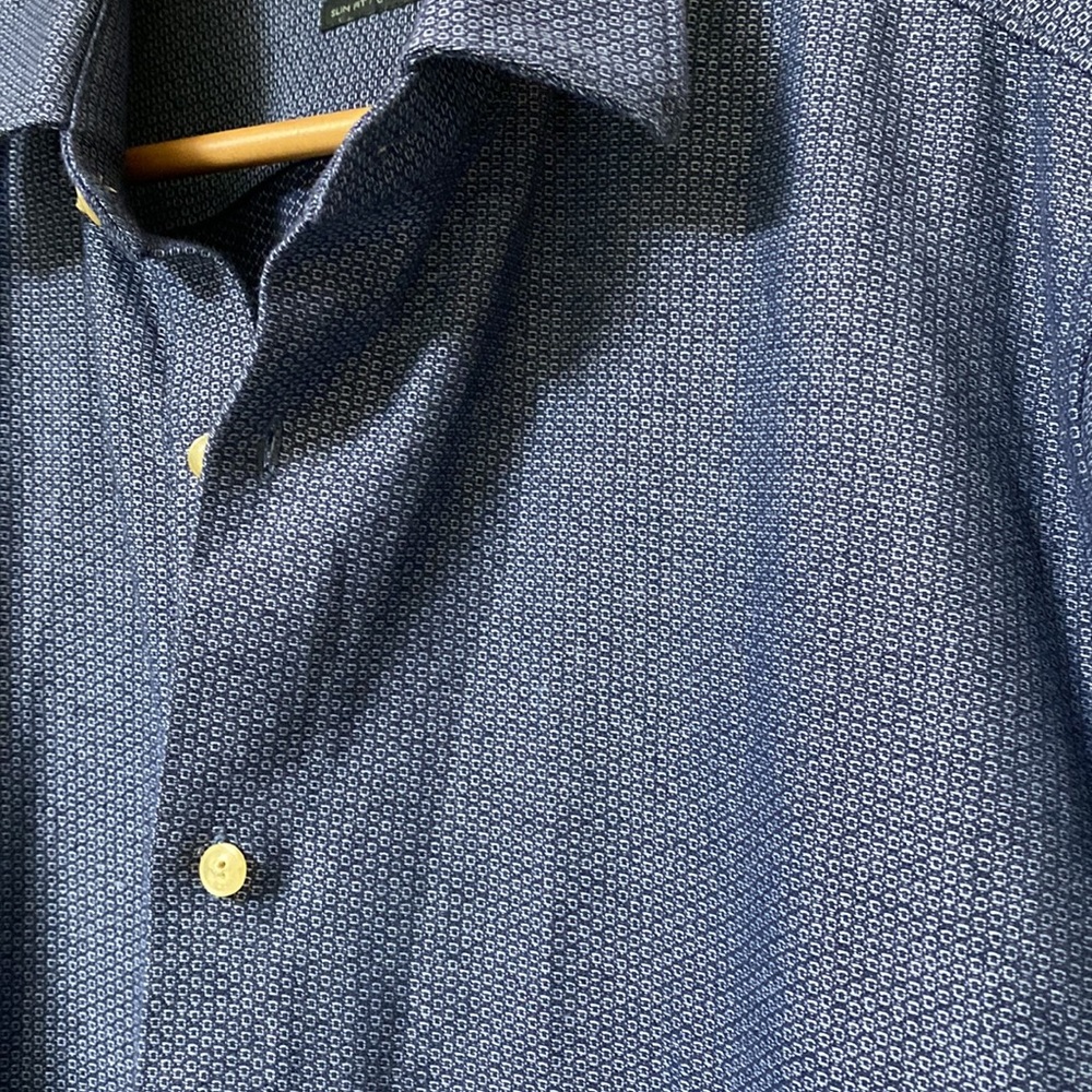 Rw&co xl slim fit navy non wrinkle shirt